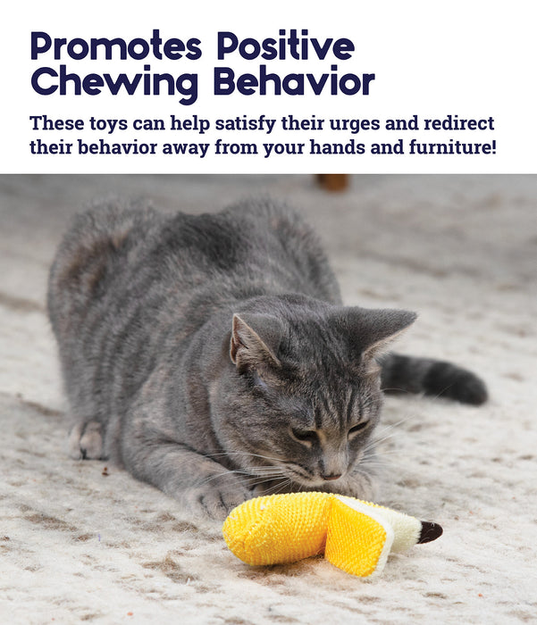 Petstages Dental Banana Catnip Cat Chew Toy