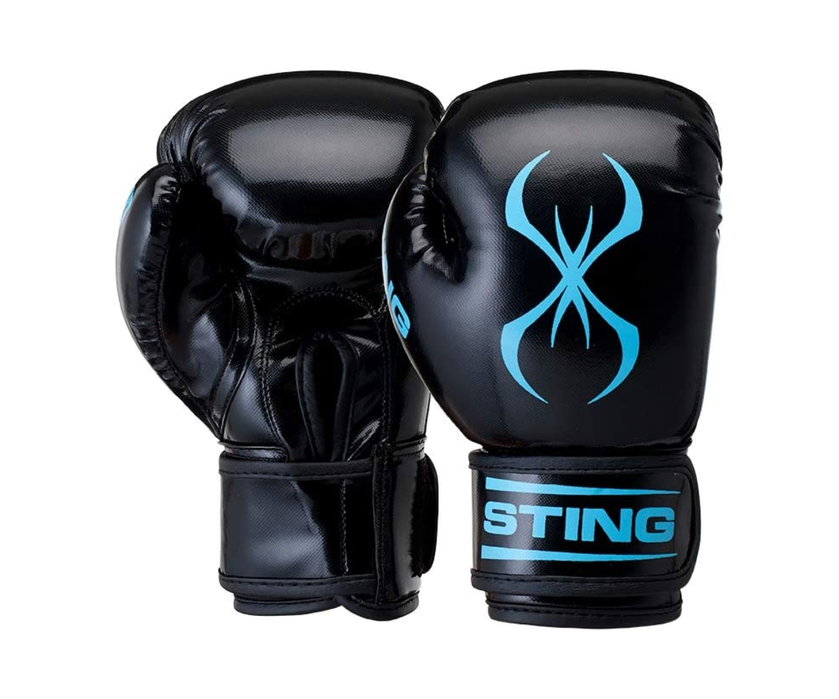 Sting Arma Junior Boxing Glove Black Aqua
