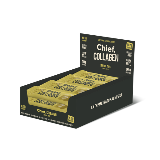 Chief Collagen Lemon Tart Protein Bars (12 Bars)